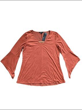 Relativity Womens Rust Flatland Orange Nomadic Beauty Hanging Top NWT Size Large